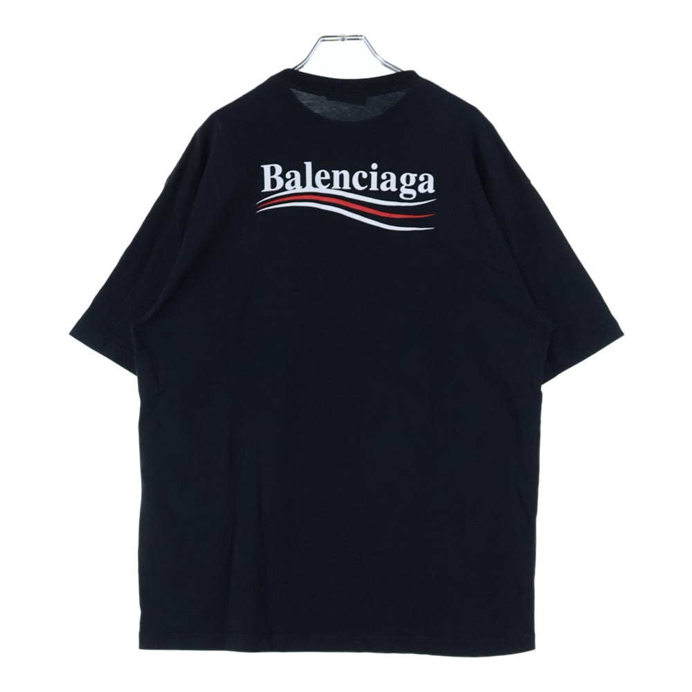 BALENCIAGA(バレンシアガ) 18SS Campaign Logo T-Shirts キャンペーンロゴ フロントプリント半袖Tシャツ 556102 TAV44 ブラック