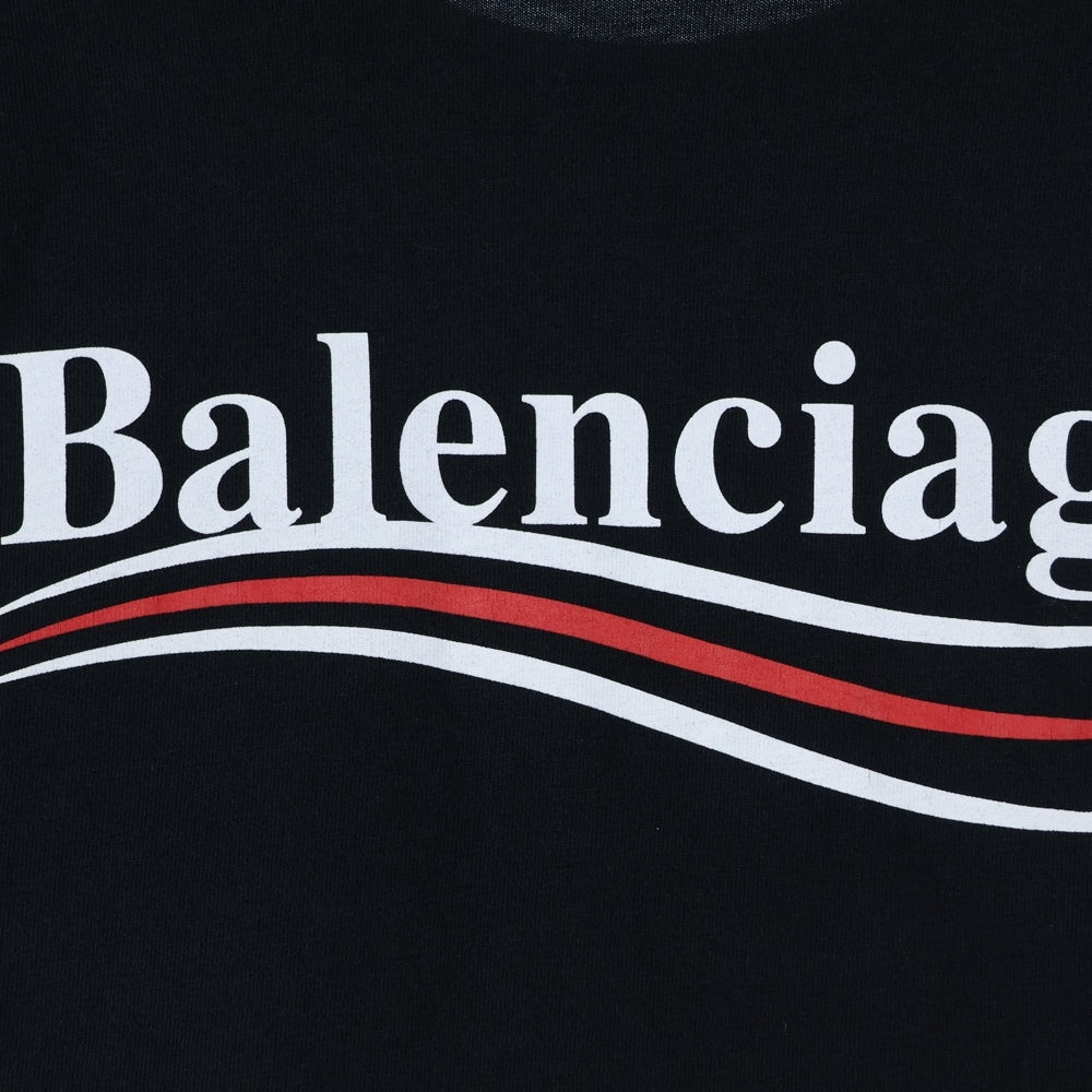 BALENCIAGA(バレンシアガ) 18SS Campaign Logo T-Shirts キャンペーンロゴ フロントプリント半袖Tシャツ 556102 TAV44 ブラック