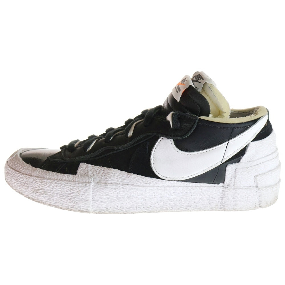 NIKE(ナイキ) ×SACAI BLAZER LOW BLACK PATENT ナイキ サカイ ブレーザー ブラックパテント ローカットスニーカー US8/26.0cm ブラック