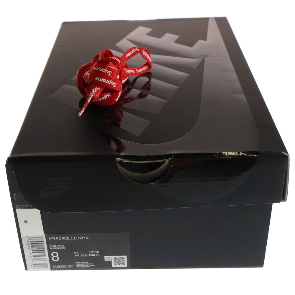 NIKE(ナイキ) ×SUPREME AIR FORCE 1 LOW シュプリーム エアフォース1 ローカットスニーカー US8/26.0cm ホワイト