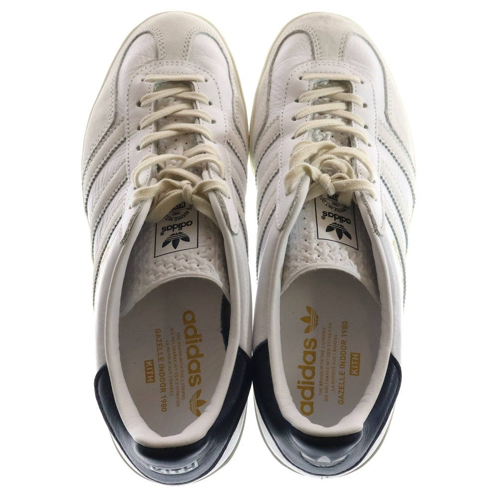 adidas(アディダス) ×KITH GAZELLE INDOOR IE2572 ×キス ガゼル ローカットスニーカー ホワイト US8.5/26.5cm