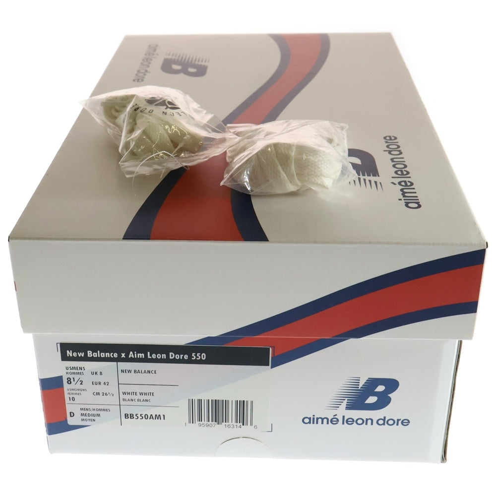 New Balance(ニューバランス) ×AIME LEON DORE BB550 エメ レオン ドレ ローカットスニーカー US8.5/26.5cm ホワイト