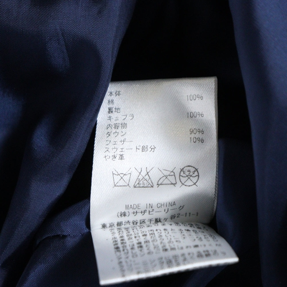 RON HERMAN(ロンハーマン) 16AW スエード切替 コンチョ コーデュロイダウンジャケット ネイビー 622040105