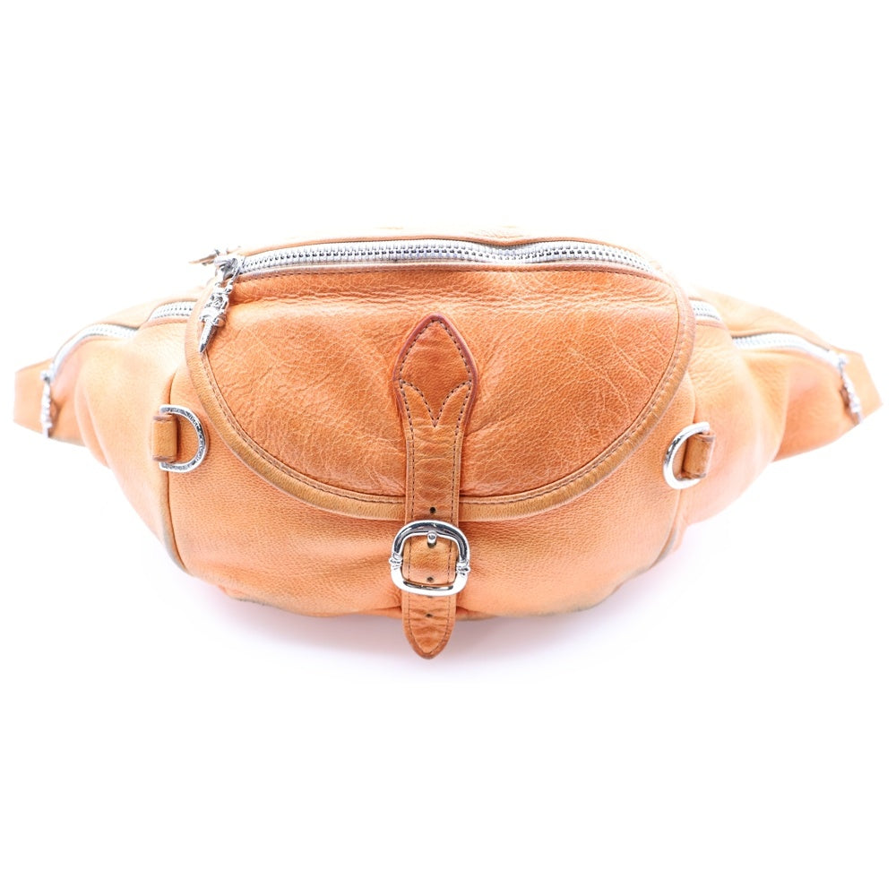 CHROME HEARTS(クロムハーツ) #1 SNAT PACK スナットパック ダガージップ レザーボディバッグ オレンジ