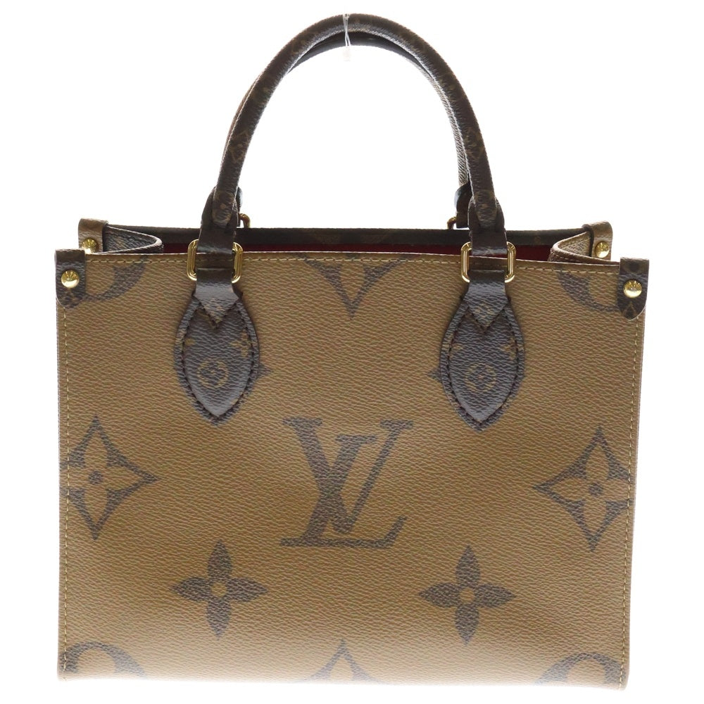 LOUIS VUITTON(ルイヴィトン) オンザゴーPM モノグラム リバース2WAYショルダーバッグ M46373 ブラウン