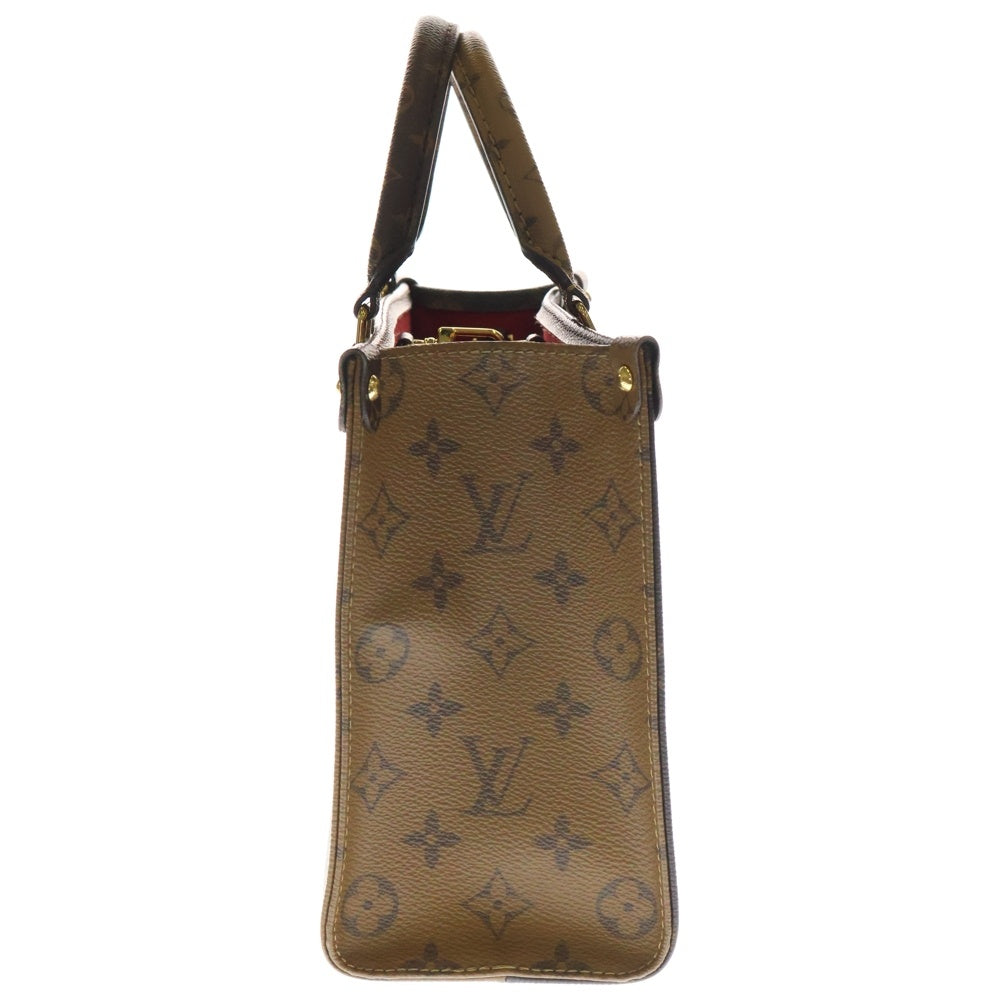 LOUIS VUITTON(ルイヴィトン) オンザゴーPM モノグラム リバース2WAYショルダーバッグ M46373 ブラウン