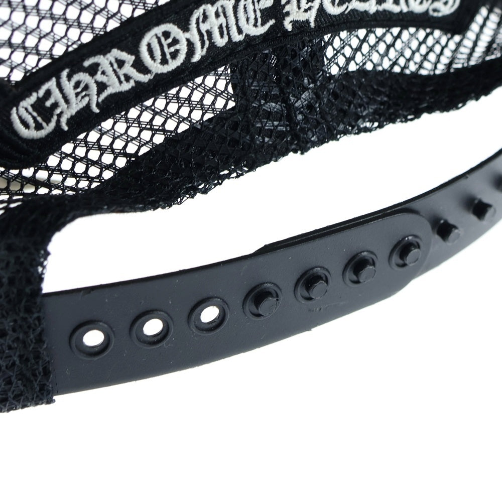 CHROME HEARTS(クロムハーツ) TRUCKER CAP セメタリークロスプリント メッシュ トラッカーキャップ 帽子 ブラック/ホワイト