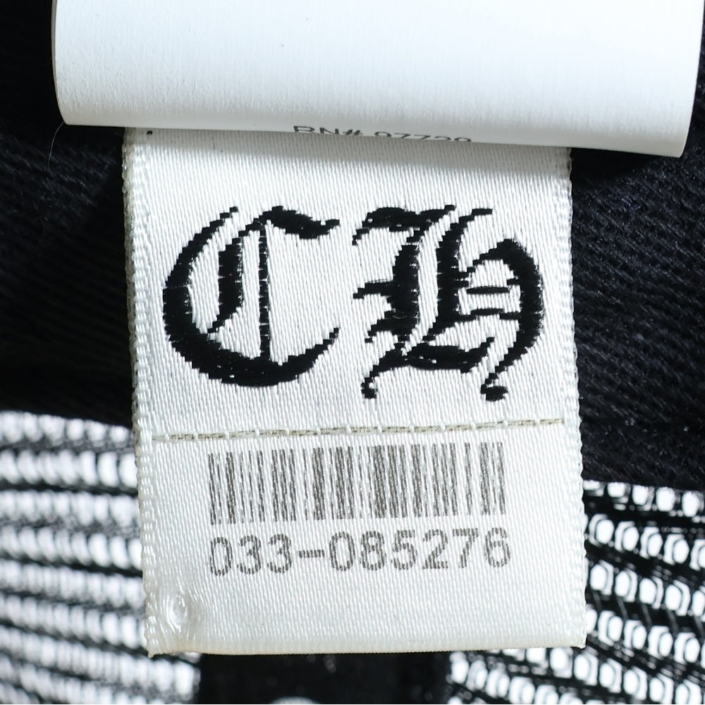 CHROME HEARTS(クロムハーツ) TRUCKER CAP セメタリークロスプリント メッシュ トラッカーキャップ 帽子 ブラック/ホワイト