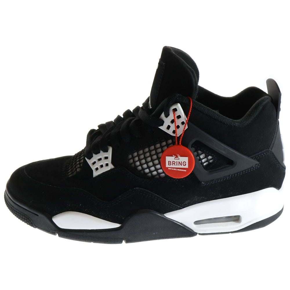 NIKE(ナイキ) AIR JORDAN 4 RETRO WHITE THUNDER FQ8138-001 エアジョーダン4 ホワイトサンダー ローカットスニーカー US8.5/26.5cm ブラック/ホワイト