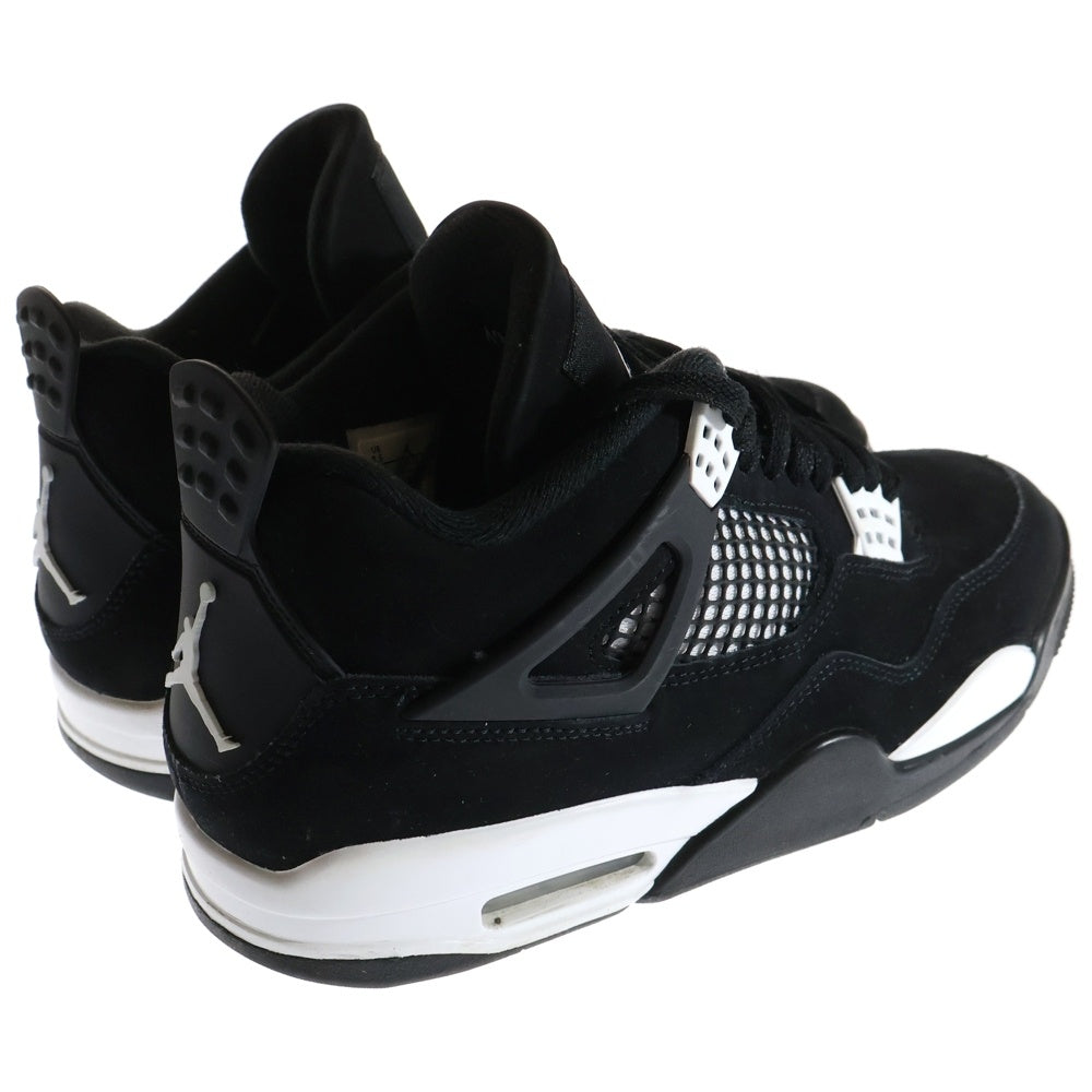 NIKE(ナイキ) AIR JORDAN 4 RETRO WHITE THUNDER FQ8138-001 エアジョーダン4 ホワイトサンダー ローカットスニーカー US8.5/26.5cm ブラック/ホワイト