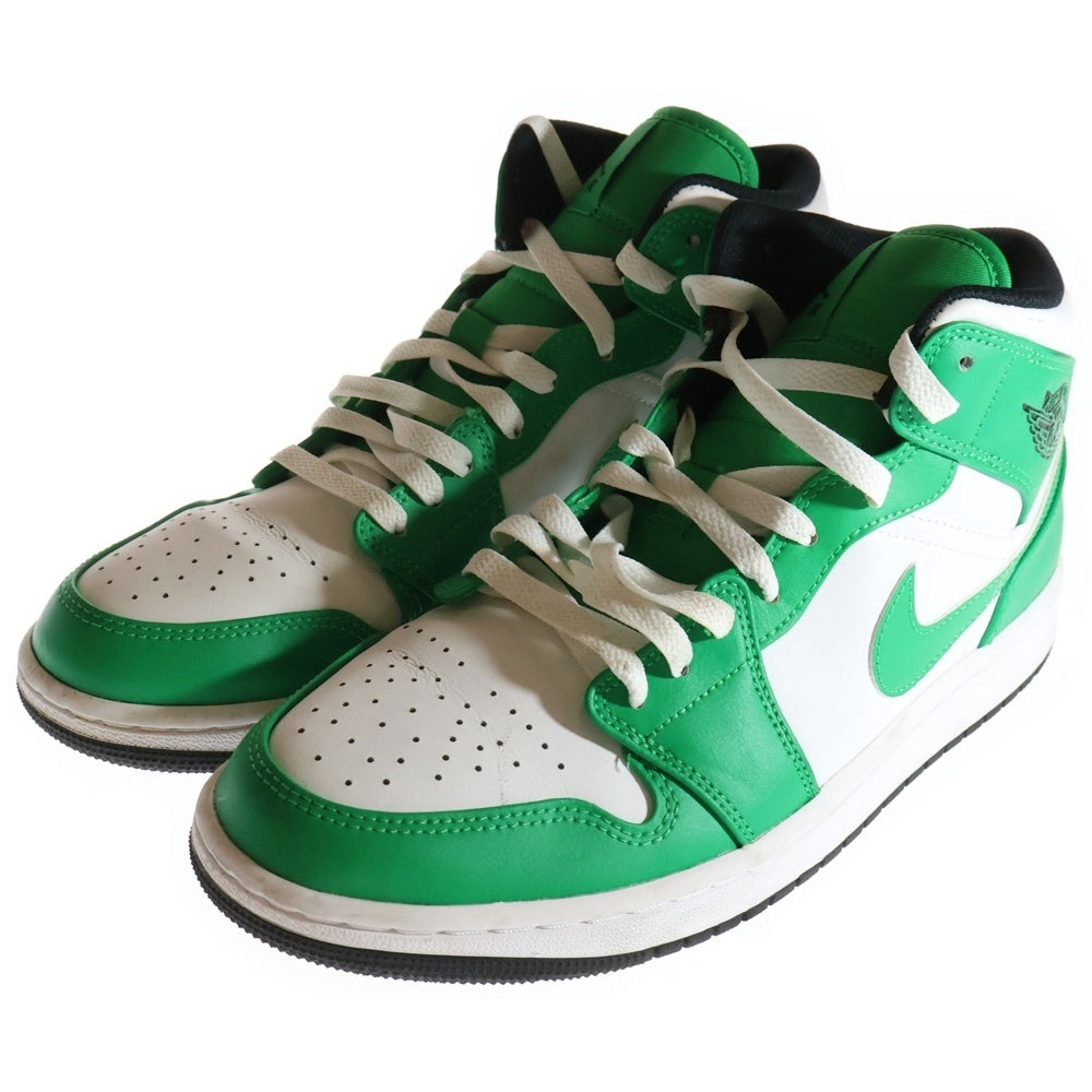 NIKE(ナイキ) AIR JORDAN 1 MID LUCKY GREEN DQ8426-301 エアジョーダン1 ミッド ラッキーグリーン ミッドカットスニーカー ホワイト/グリーン US9.5/27.5cm