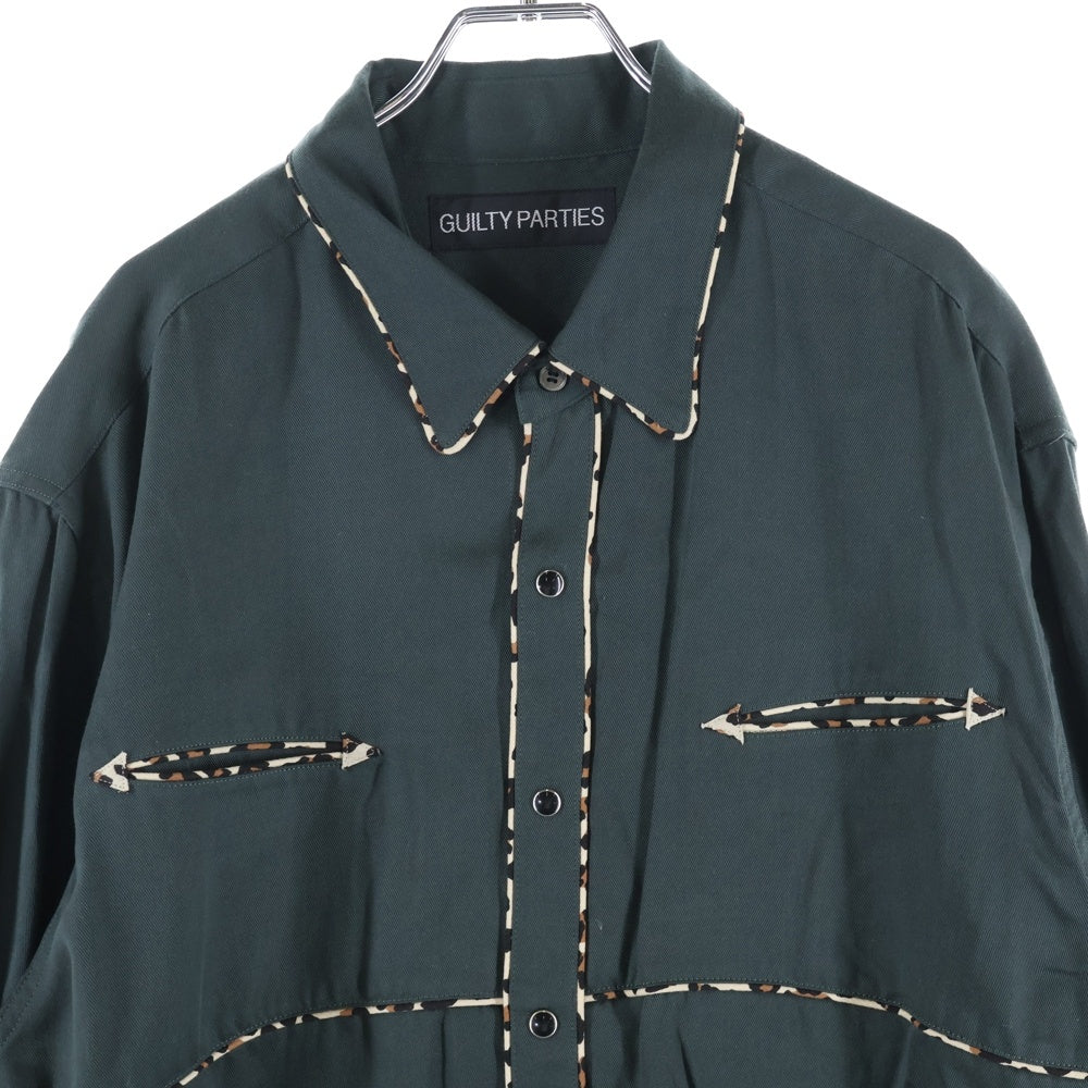 WACKO MARIA(ワコマリア) 23AW WESTERN SHIRT 23FW-WMS-WS01 リヨセル 長袖ウエスタンシャツ グリーン