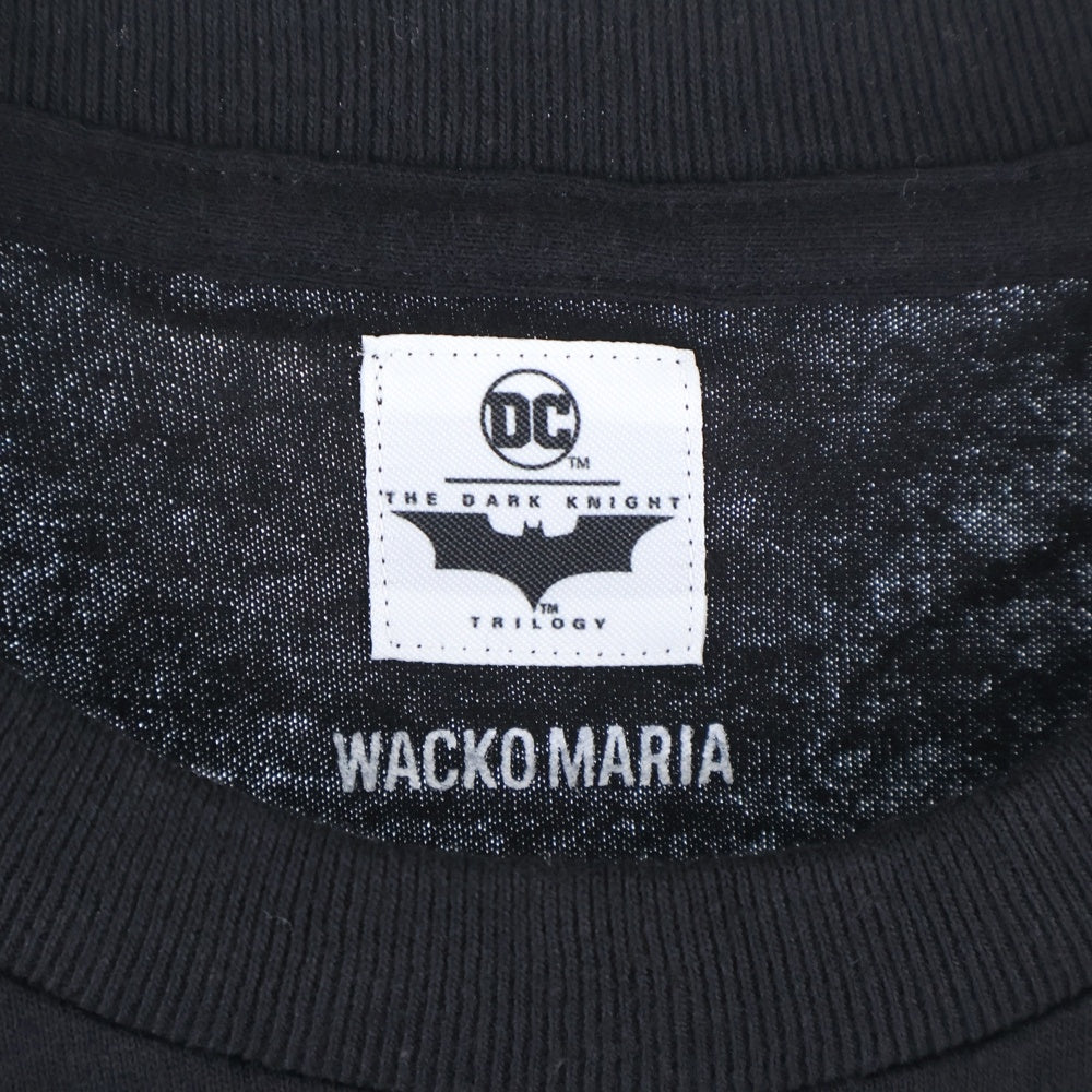 WACKO MARIA(ワコマリア) 25SS ×THE DARK KNIGHT TRILOGY CREW NECK TEE ダークナイトトリロジー プリント クルーネック 半袖Tシャツ カットソー ブラック