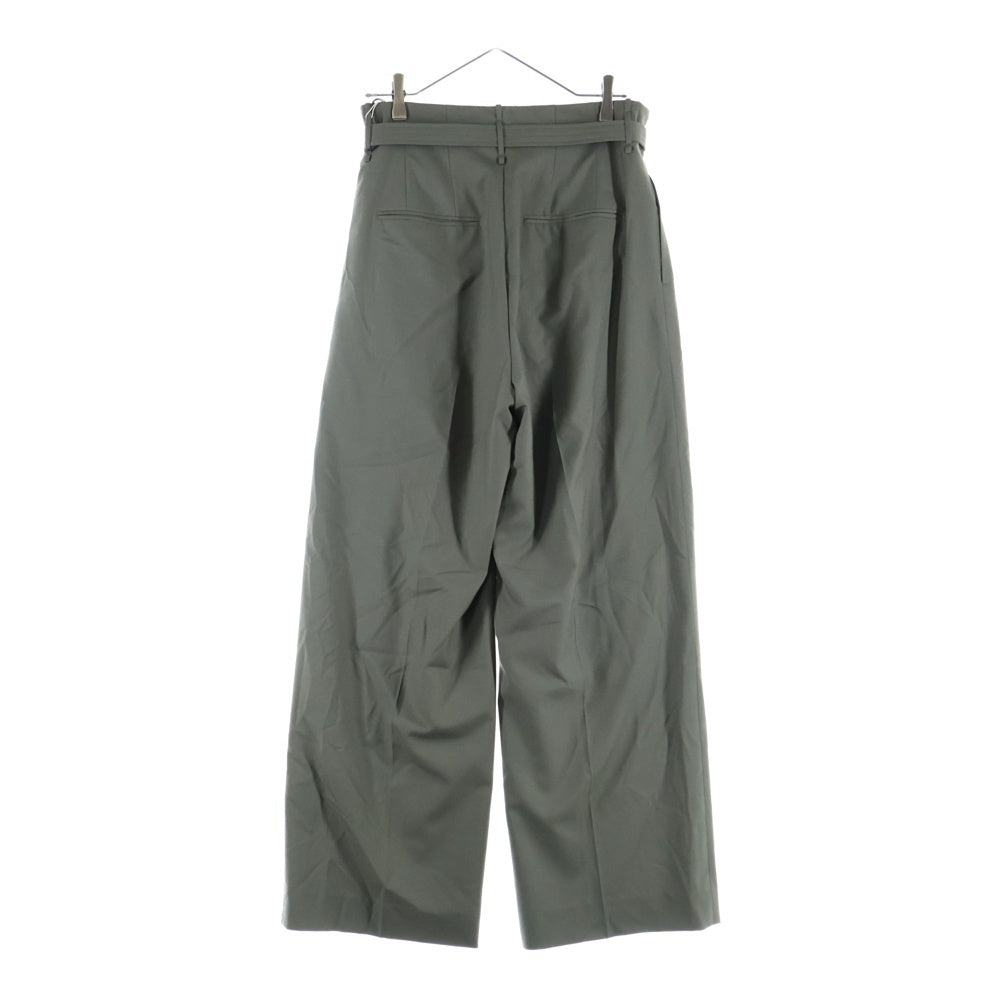 AURALEE(オーラリー) SUPER FINE TROPICAL WOOL SLACKS A24AP06WT ウール ベルト付き スラックスパンツ カーキ