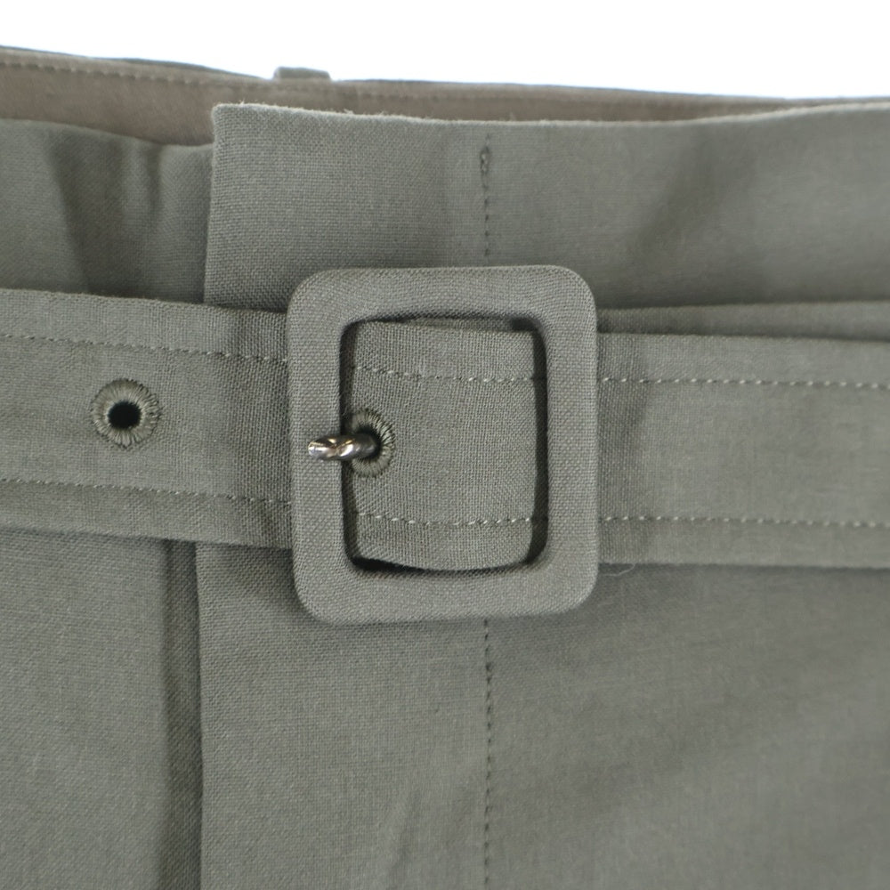 AURALEE(オーラリー) SUPER FINE TROPICAL WOOL SLACKS A24AP06WT ウール ベルト付き スラックスパンツ カーキ