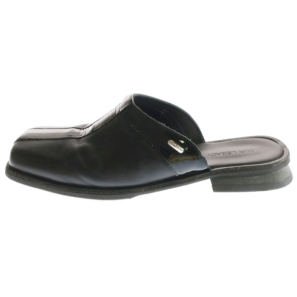 OUR LEGACY(アワーレガシー) BLUNT MULE TOP ブラント ミュール トップ レザー サンダル ブラック