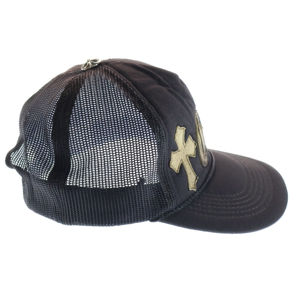 CHROME HEARTS(クロムハーツ) TRACKER CHロゴ レザーパッチ トラッカー メッシュキャップ グリーン/オレンジ