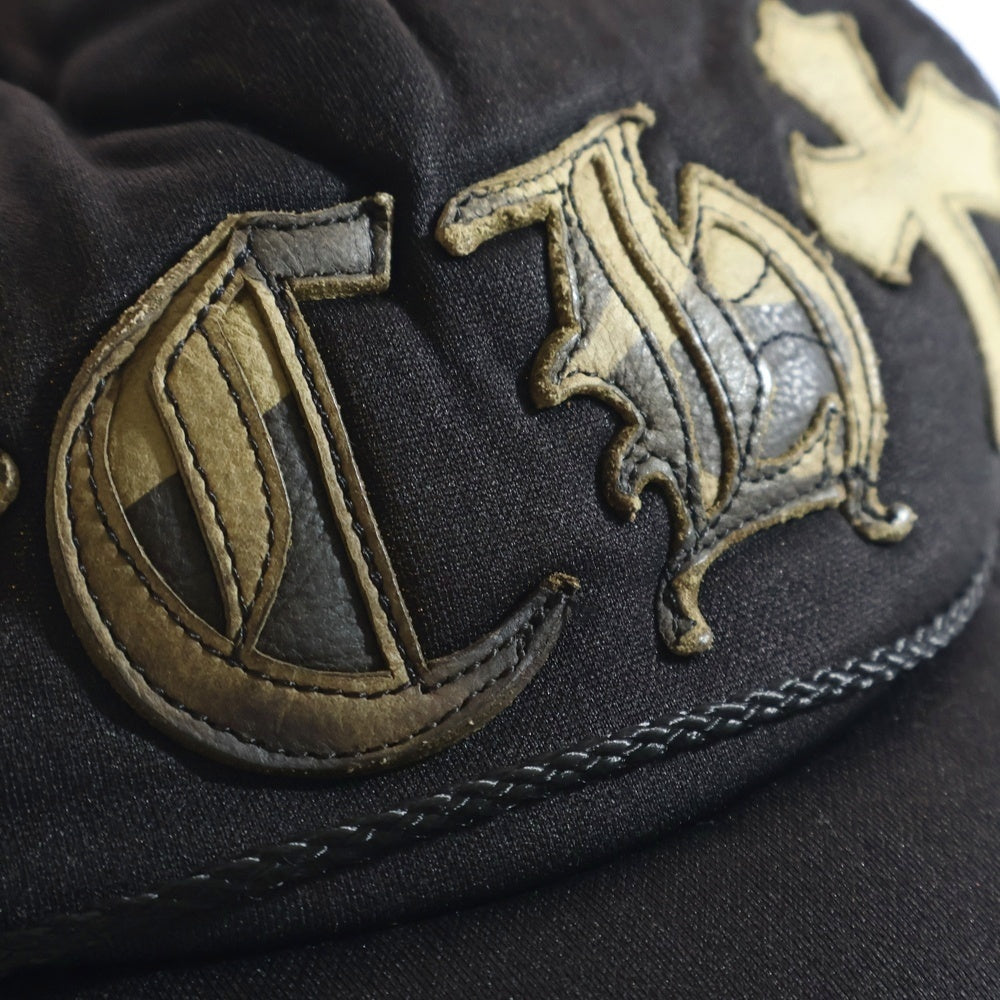 CHROME HEARTS(クロムハーツ) TRACKER CHロゴ レザーパッチ トラッカー メッシュキャップ グリーン/オレンジ