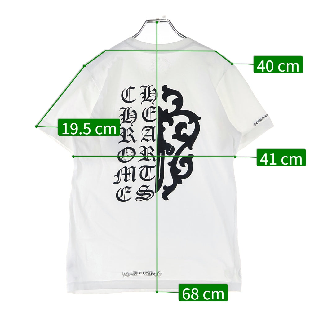 CHROME HEARTS(クロムハーツ) Vine Dagger ヴァインダガープリント 半袖Tシャツ カットソー ホワイト