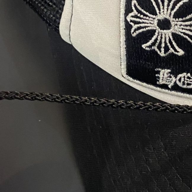 CHROME HEARTS(クロムハーツ) TRUCKER CAP CHパッチメッシュトラッカーキャップ クロスボール付 帽子 ホワイト/ブラック