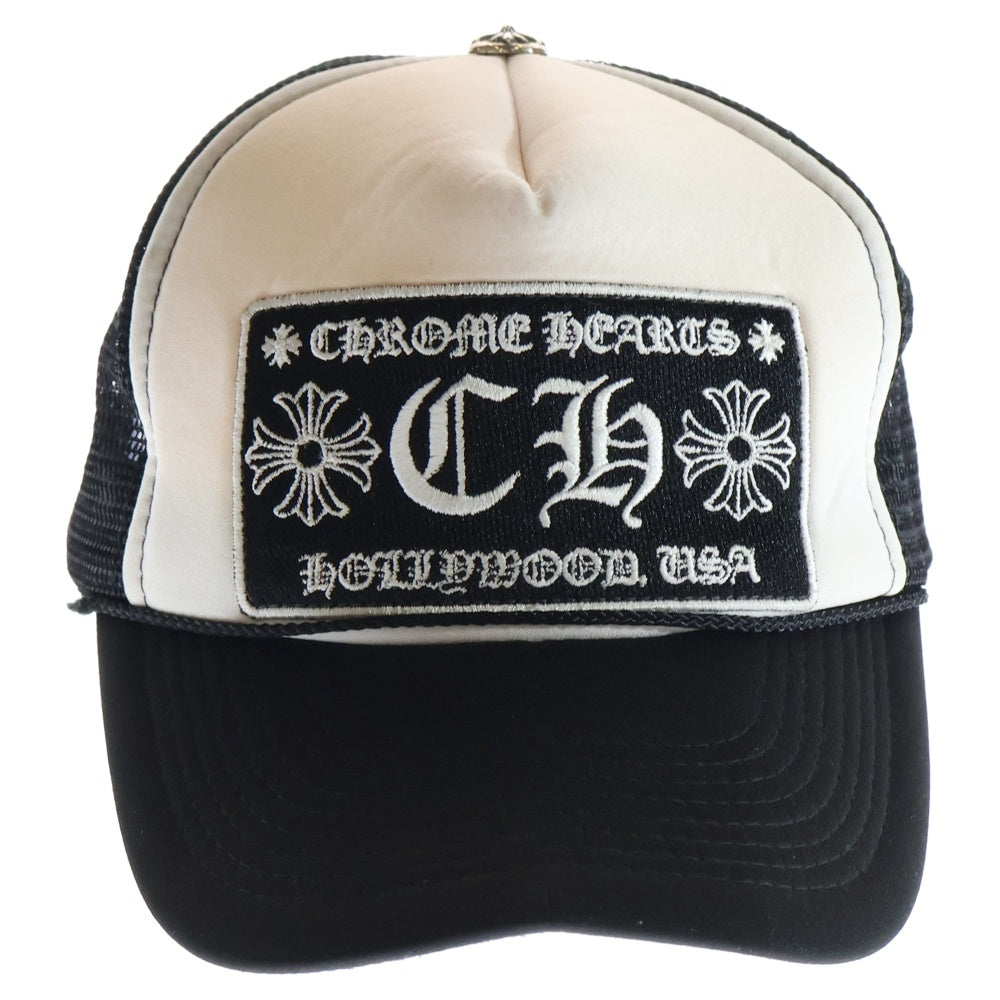 CHROME HEARTS(クロムハーツ) TRUCKER CAP CHパッチメッシュトラッカーキャップ クロスボール付 帽子 ホワイト/ブラック