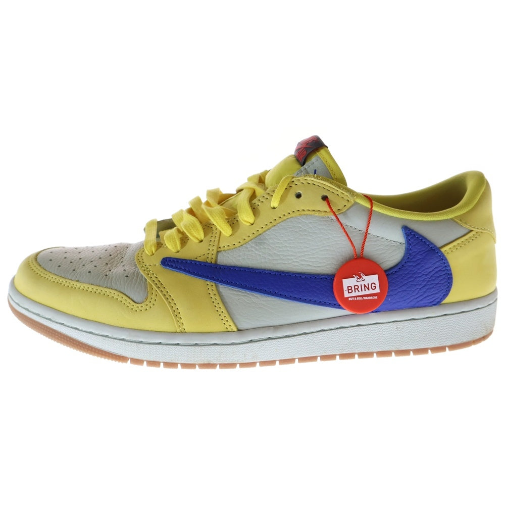 NIKE(ナイキ) ×TRAVIS SCOTT WMNS AIR JORDAN 1 RETRO LOW OG Canary DZ4137-700 トラヴィス スコット ウィメンズ エアジョーダン1 ローカットスニーカー US12/29.0cm