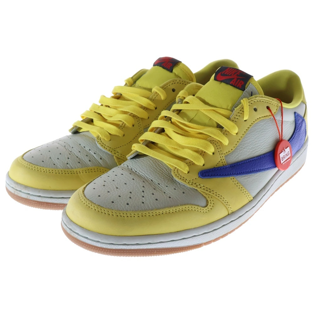 NIKE(ナイキ) ×TRAVIS SCOTT WMNS AIR JORDAN 1 RETRO LOW OG Canary DZ4137-700 トラヴィス スコット ウィメンズ エアジョーダン1 ローカットスニーカー US12/29.0cm