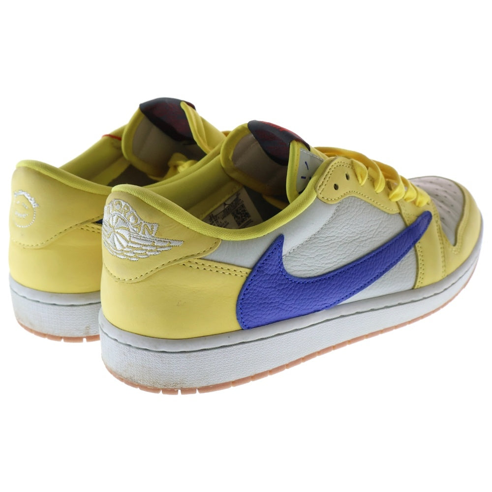 NIKE(ナイキ) ×TRAVIS SCOTT WMNS AIR JORDAN 1 RETRO LOW OG Canary DZ4137-700 トラヴィス スコット ウィメンズ エアジョーダン1 ローカットスニーカー US12/29.0cm