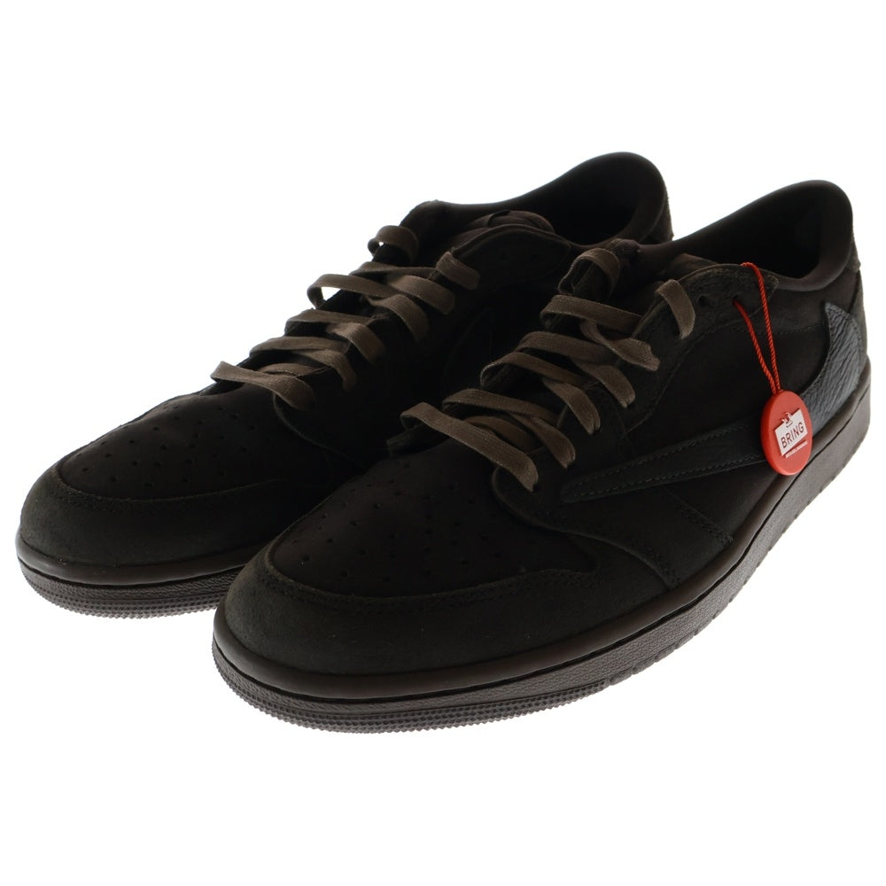 NIKE(ナイキ) ×TRAVIS SCOTT AIR JORDAN 1 LOW OG SP VELVET BROWN DM7866-202 トラヴィススコット エアジョーダン1 ローカットスニーカー ブラウン US11/29.0cm