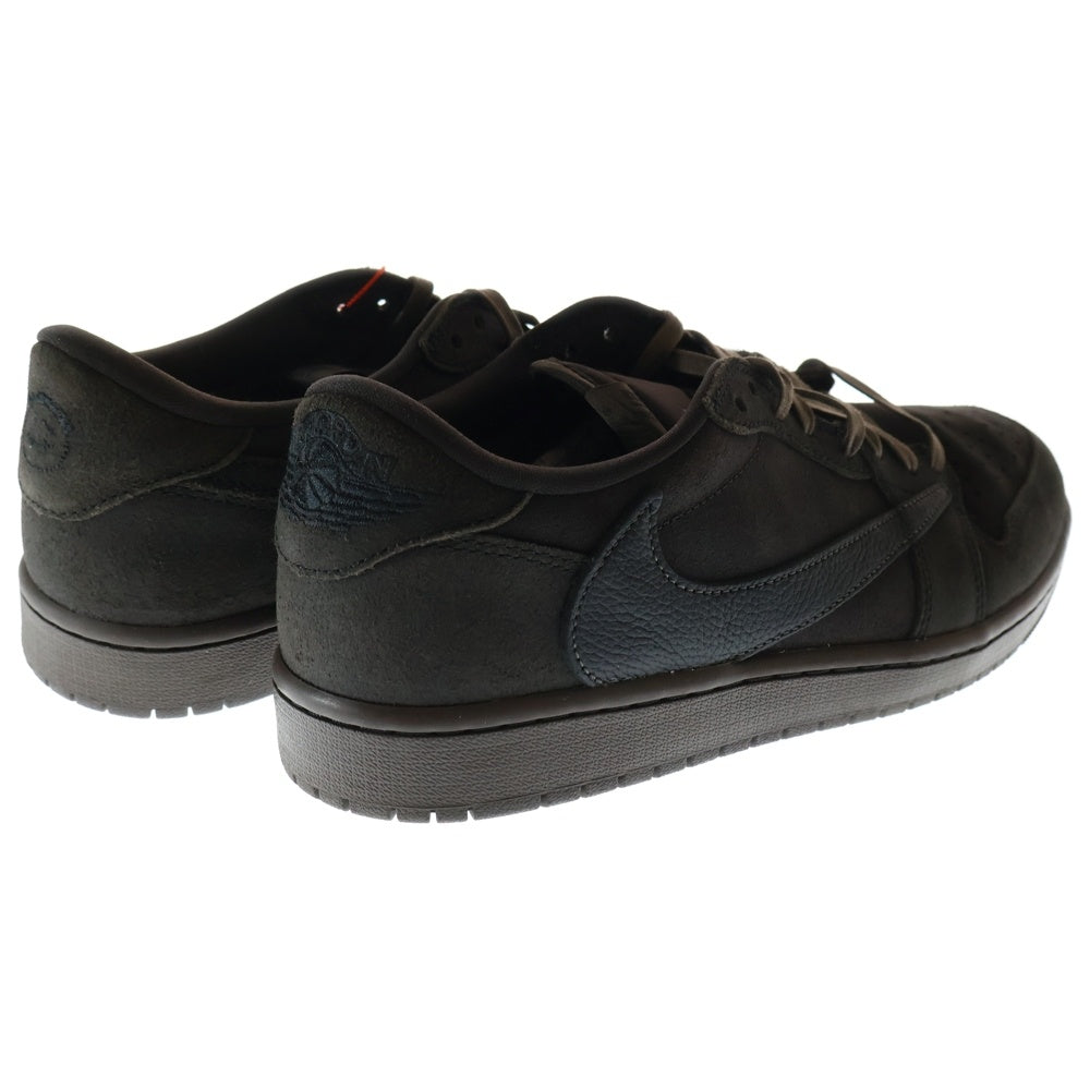 NIKE(ナイキ) ×TRAVIS SCOTT AIR JORDAN 1 LOW OG SP VELVET BROWN DM7866-202 トラヴィススコット エアジョーダン1 ローカットスニーカー ブラウン US11/29.0cm