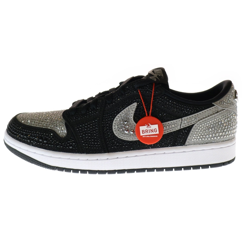 NIKE(ナイキ) ×Swarovski WMNS AIR JORDAN 1 LOW OG Crystal/Shadow HM9208-001 ×スワロフスキー エアジョーダン1 クリスタル/シャドウ US9.5/26.5cm