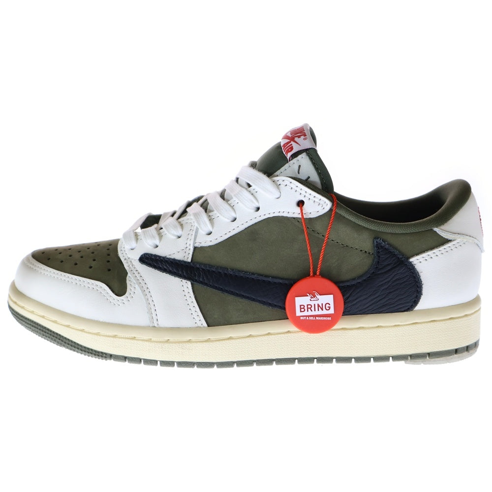 NIKE(ナイキ) ×TRAVIS SCOTT AIR JORDAN 1 LOW OG SP Reverse Olive DM7866-200 トラヴィススコット エアジョーダン1 リバースオリーブ ローカットスニーカー US8/26.0cm