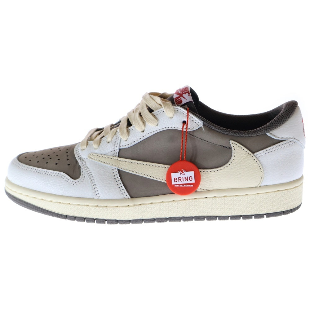 NIKE(ナイキ) ×TRAVIS SCOTT AIR JORDAN 1 LOW OG REVERSE MOCHA DM7866-162 トラヴィススコット エアジョーダン1 ローカットスニーカー US9.5/27.5cm セイル/ホワイト