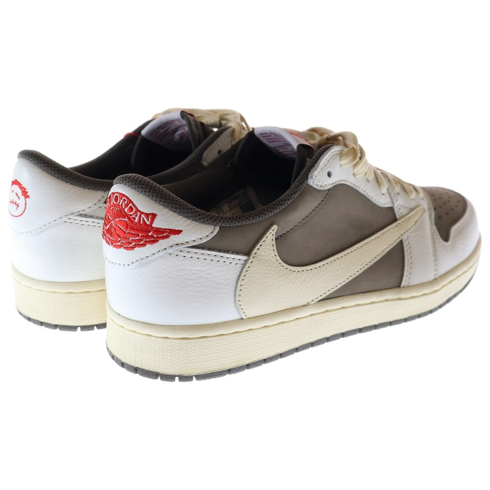 NIKE(ナイキ) ×TRAVIS SCOTT AIR JORDAN 1 LOW OG REVERSE MOCHA DM7866-162 トラヴィススコット エアジョーダン1 ローカットスニーカー US9.5/27.5cm セイル/ホワイト
