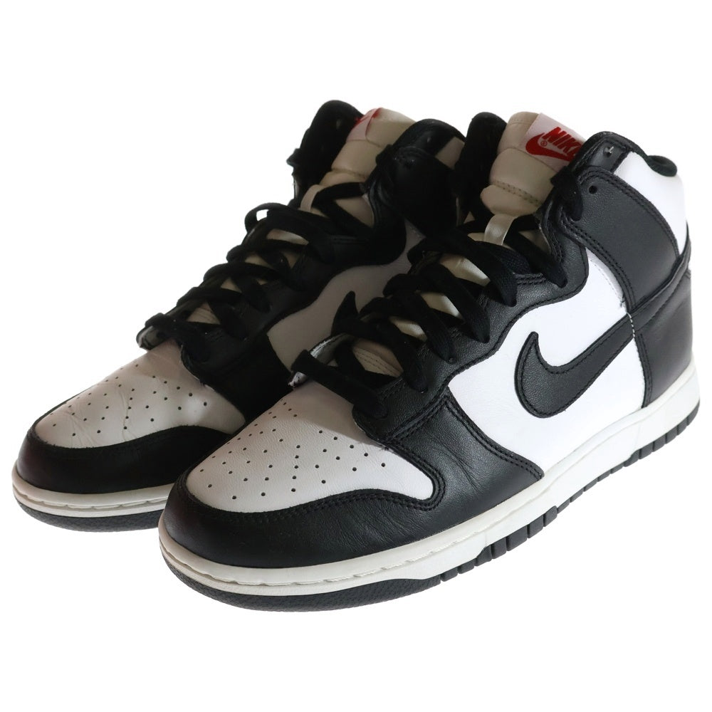 NIKE(ナイキ) DUNK HIGH BLACK AND WHITE DD1399-103 ダンク ハイカットスニーカー US9.5/27.5cm ブラック/ホワイト