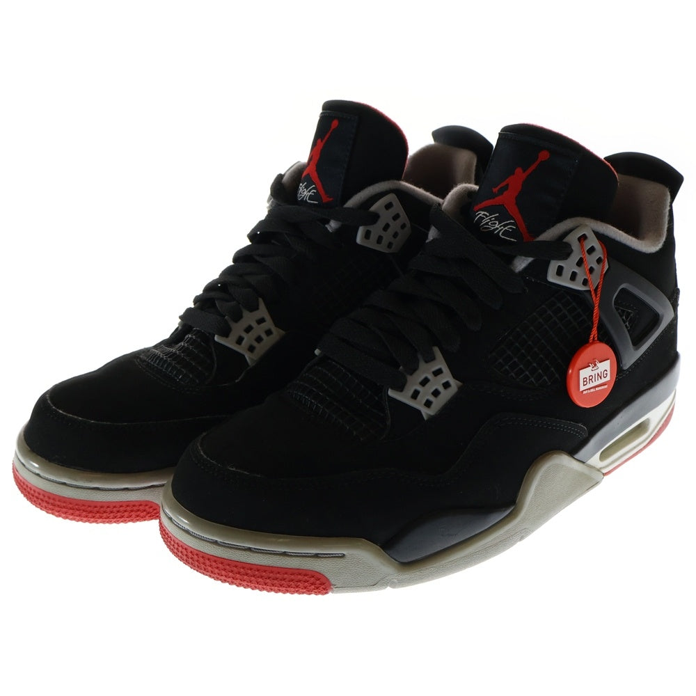 NIKE(ナイキ) AIR JORDAN 4 RETRO BRED 308497-060 エアジョーダン4 レトロ ブレッド ハイカットスニーカー ブラック US9.5/27.5cm