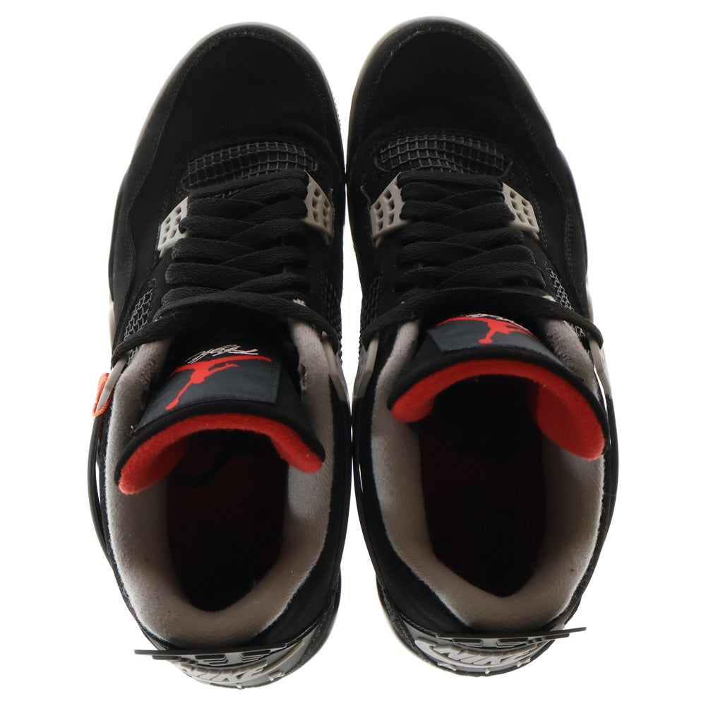 NIKE(ナイキ) AIR JORDAN 4 RETRO BRED 308497-060 エアジョーダン4 レトロ ブレッド ハイカットスニーカー ブラック US9.5/27.5cm