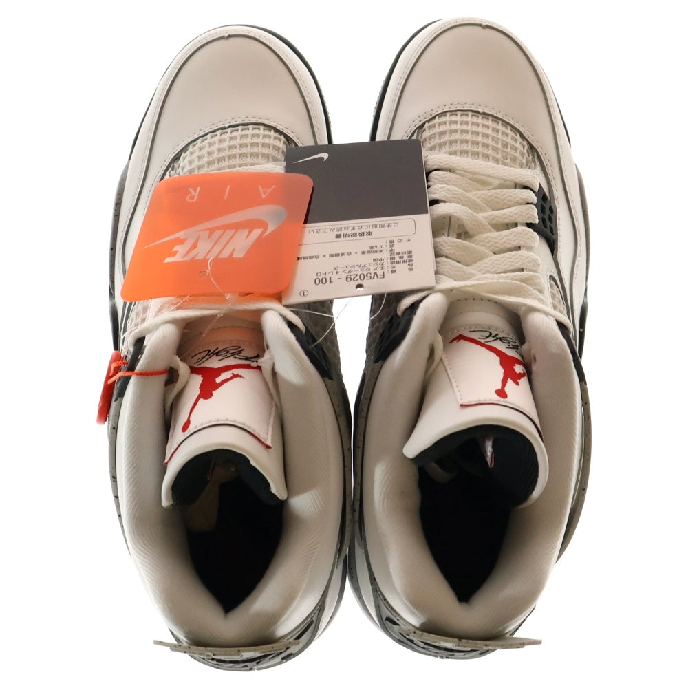 NIKE(ナイキ) AIR JORDAN 4 RETRO WHITECEMENT 2025 FV5029-100 エアジョーダン4 レトロ ホワイトセメント ローカットスニーカー US9/27.0cm ホワイト