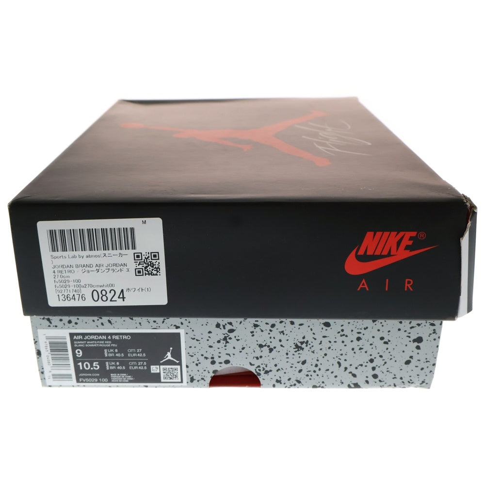 NIKE(ナイキ) AIR JORDAN 4 RETRO WHITECEMENT 2025 FV5029-100 エアジョーダン4 レトロ ホワイトセメント ローカットスニーカー US9/27.0cm ホワイト