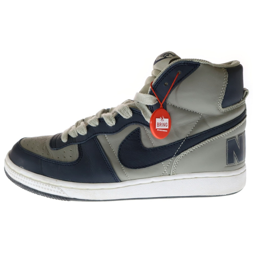 NIKE(ナイキ) 【観賞用 2003年製】 TERMINATOR HIGH GEORGETOWN COLLEGE 307147-041 ターミネーター ジョージタウン カレッジ ハイカットスニーカー US8.5/26.5cm グレー