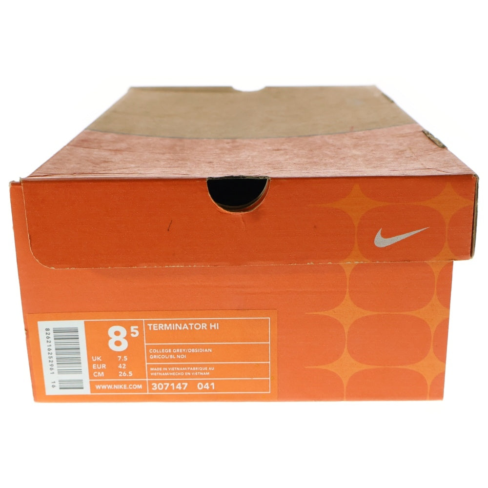 NIKE(ナイキ) 【観賞用 2003年製】 TERMINATOR HIGH GEORGETOWN COLLEGE 307147-041 ターミネーター ジョージタウン カレッジ ハイカットスニーカー US8.5/26.5cm グレー