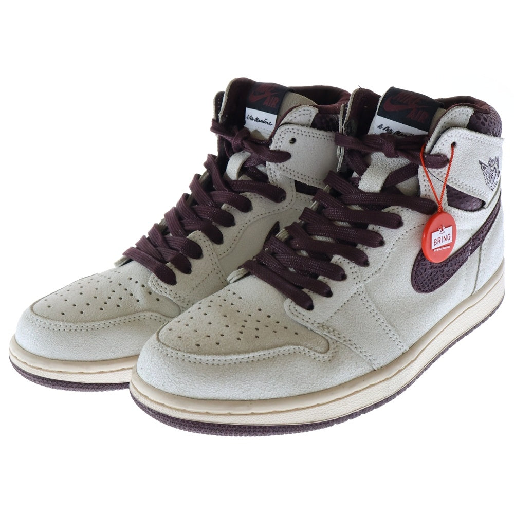 NIKE(ナイキ) ×A MA MANIERE AIR JORDAN 1 RETRO HIGH OG SP DO7097-100 アマ マニエール エアジョーダン1 ハイカットスニーカー US8.5/26.5cm ホワイト/ブラウン