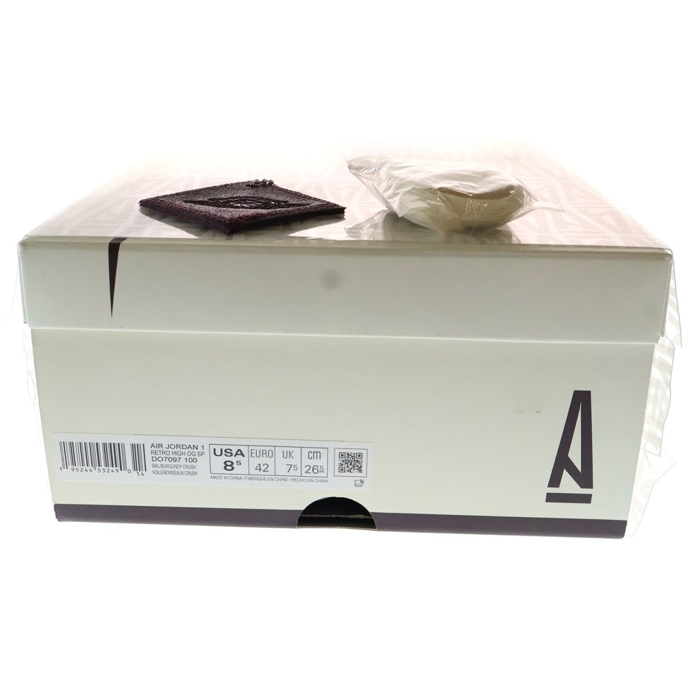 NIKE(ナイキ) ×A MA MANIERE AIR JORDAN 1 RETRO HIGH OG SP DO7097-100 アマ マニエール エアジョーダン1 ハイカットスニーカー US8.5/26.5cm ホワイト/ブラウン