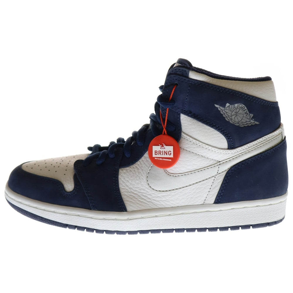 NIKE(ナイキ) AIR JORDAN 1 HIGH 2001ADDITION 136060-101 エアジョーダン1 2001エディション ハイカットスニーカー US8.5/26.5cm ホワイト/ネイビー