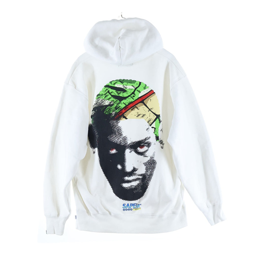 SAPEur(サプール) Divne dragon head hoodie ディバイン ドラゴン ヘド フーディー スウェットプルオーバーパーカー ホワイト