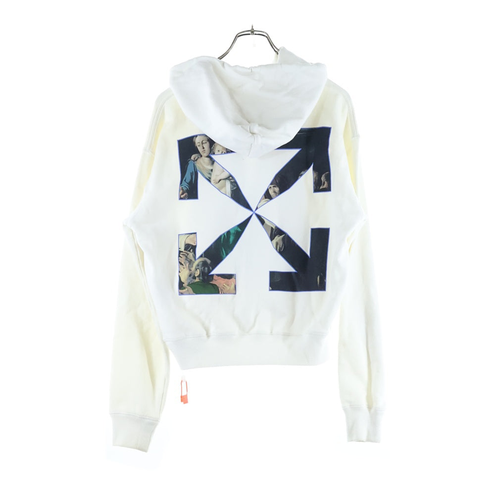 OFF-WHITE(オフホワイト) 20AW CARAVAGGIO PAINTING OVER HOODIE OMBB037E20FLE003 カラヴァッジョ ペインティングオーバーフーディー スウェットプルオーバーパーカー ホワイト