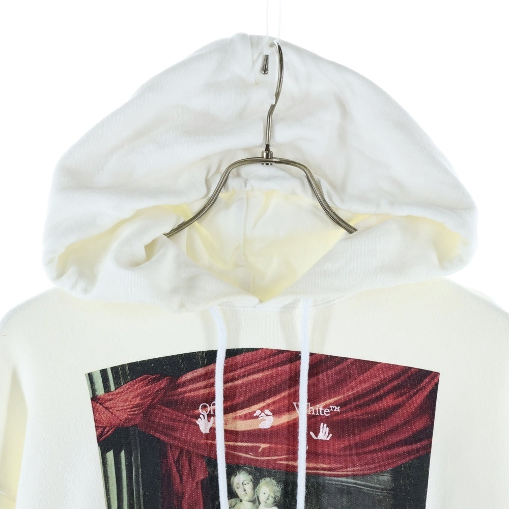 OFF-WHITE(オフホワイト) 20AW CARAVAGGIO PAINTING OVER HOODIE OMBB037E20FLE003 カラヴァッジョ ペインティングオーバーフーディー スウェットプルオーバーパーカー ホワイト