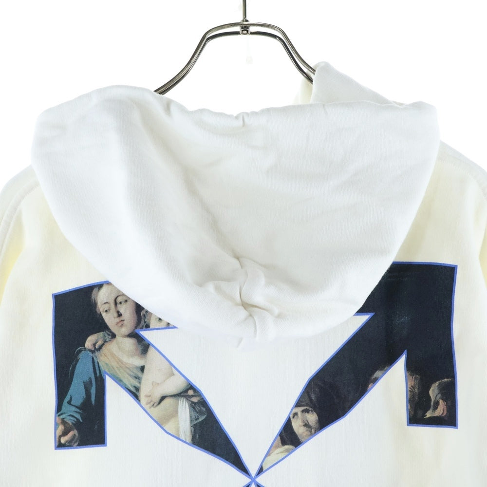 OFF-WHITE(オフホワイト) 20AW CARAVAGGIO PAINTING OVER HOODIE OMBB037E20FLE003 カラヴァッジョ ペインティングオーバーフーディー スウェットプルオーバーパーカー ホワイト