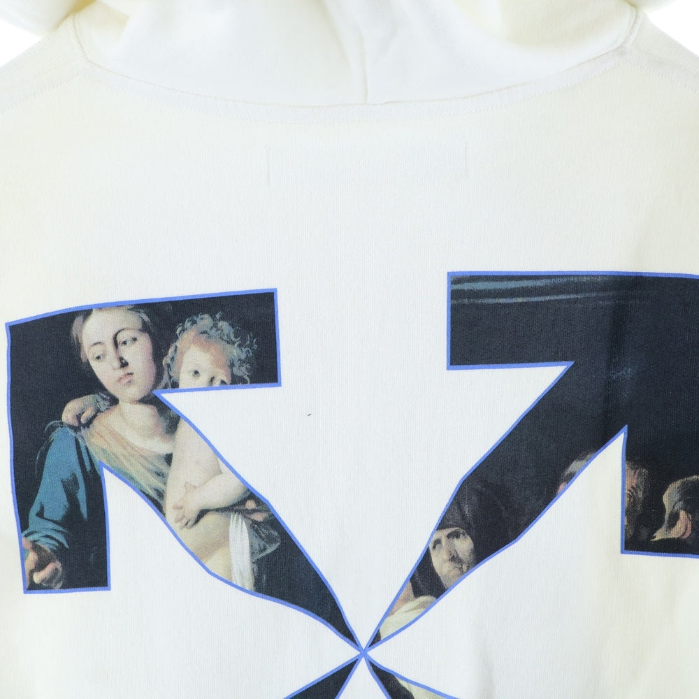 OFF-WHITE(オフホワイト) 20AW CARAVAGGIO PAINTING OVER HOODIE OMBB037E20FLE003 カラヴァッジョ ペインティングオーバーフーディー スウェットプルオーバーパーカー ホワイト
