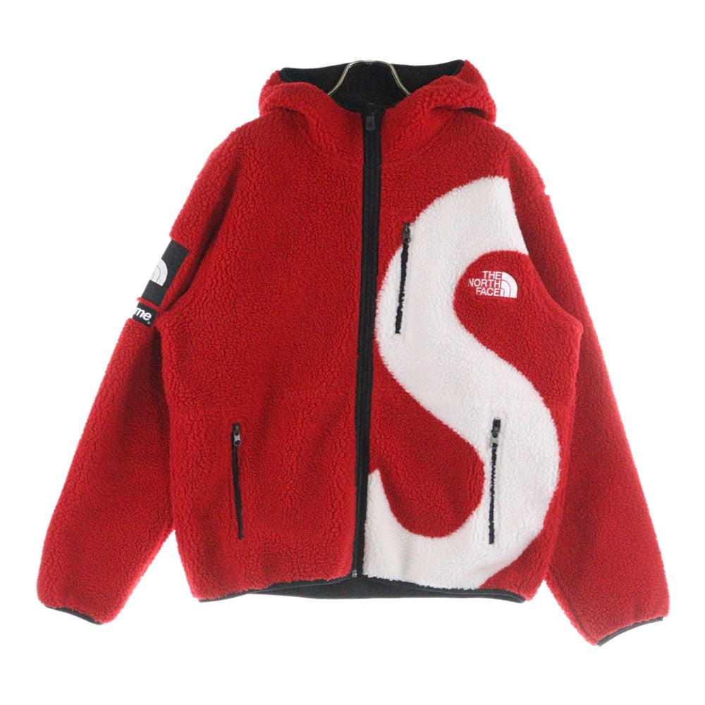 SUPREME(シュプリーム) 20AW×THE NORTH FACE S Logo Hooded Fleece Jacket NF0A5EHN Sロゴフーデッドジップアップフリースジャケット レッド